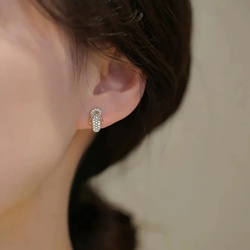 NEW Dainty Flip Flop Rhinestone stud Earrings Minimalist Beach Vaca - Boutique - Picture 7 of 8